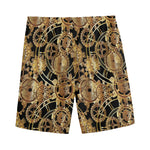 Steampunk Clock Gears Print Men's Sports Shorts
