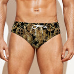 Steampunk Clock Gears Print Men's Swim Briefs