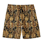 Steampunk Clock Gears Print Men's Swim Trunks
