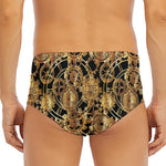 Steampunk Clock Gears Print Men's Triangle Swim Briefs