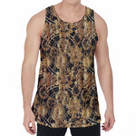 Steampunk Clock Gears Print Men's Velvet Tank Top