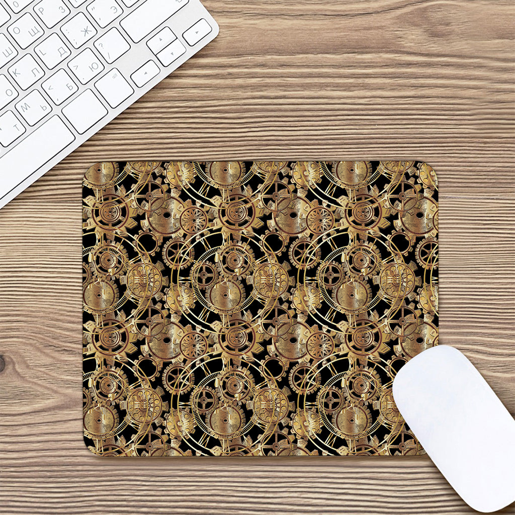 Steampunk Clock Gears Print Mouse Pad