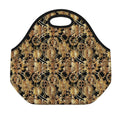 Steampunk Clock Gears Print Neoprene Lunch Bag