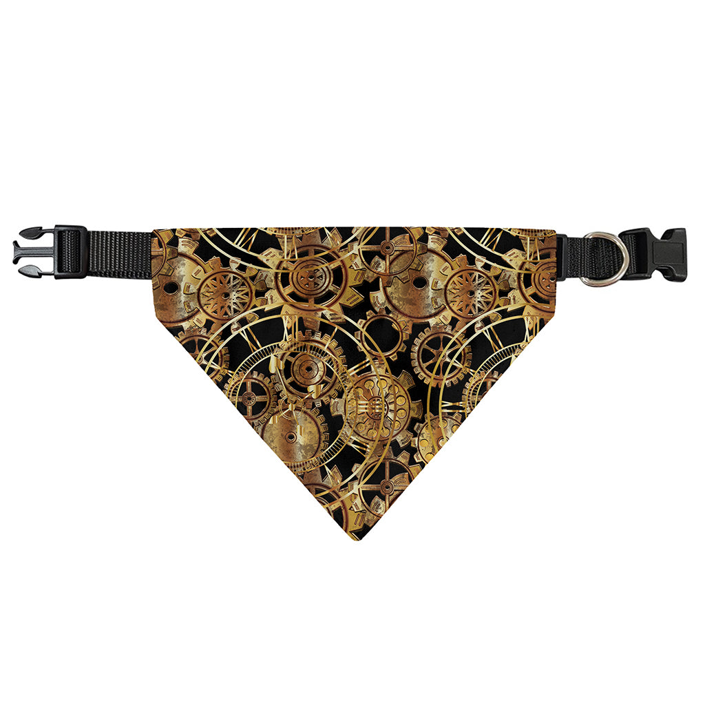 Steampunk Clock Gears Print Over The Collar Dog Bandana