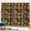 Steampunk Clock Gears Print Pencil Pleat Curtains