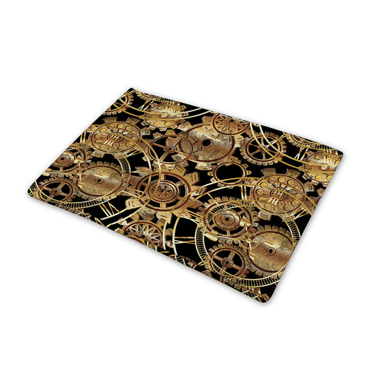 Steampunk Clock Gears Print Pet Cooling Mat Cover
