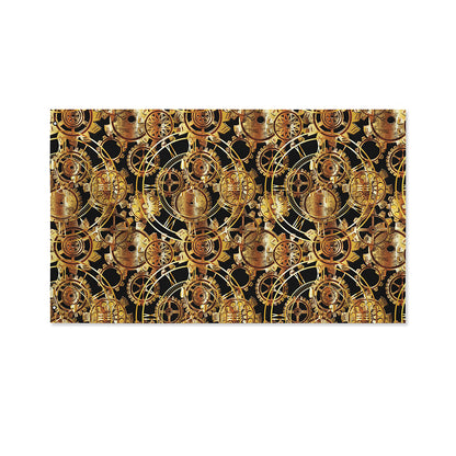 Steampunk Clock Gears Print Polyester Flag