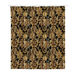 Steampunk Clock Gears Print Polyester Shower Curtain
