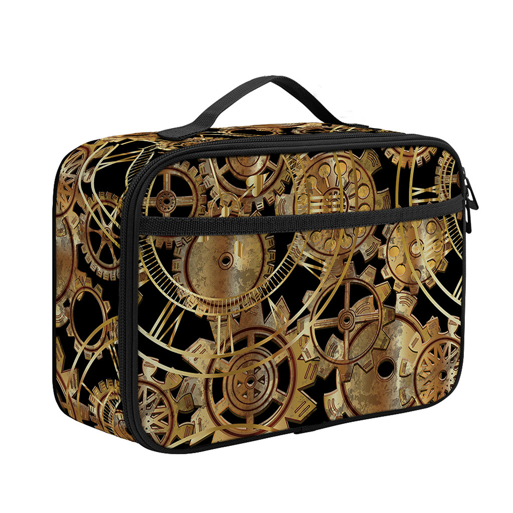 Steampunk Clock Gears Print Portable Lunch Bag