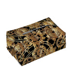 Steampunk Clock Gears Print Rectangle Tissue Box Cover