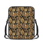 Steampunk Clock Gears Print Rectangular Crossbody Bag