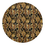 Steampunk Clock Gears Print Round Blanket