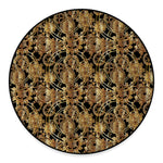 Steampunk Clock Gears Print Round Floor Mat