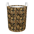 Steampunk Clock Gears Print Round Laundry Basket