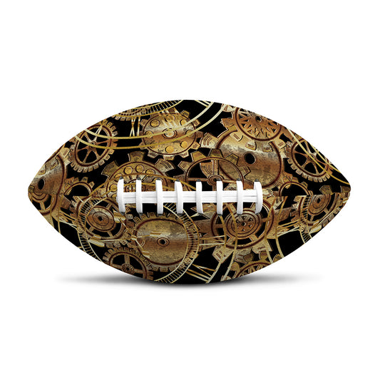 Steampunk Clock Gears Print Rugby Ball