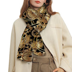 Steampunk Clock Gears Print Scarf