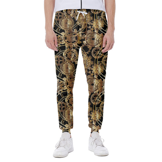Steampunk Clock Gears Print Scuba Joggers