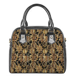 Steampunk Clock Gears Print Shoulder Handbag