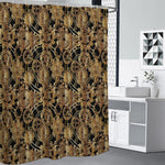 Steampunk Clock Gears Print Shower Curtain
