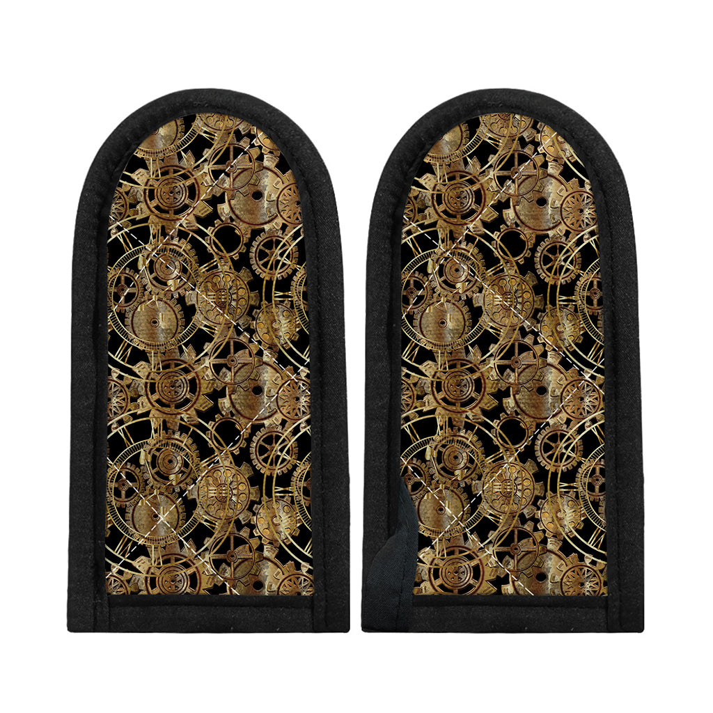 Steampunk Clock Gears Print Skillet Handle Cover