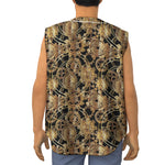 Steampunk Clock Gears Print Sleeveless Baseball Jersey