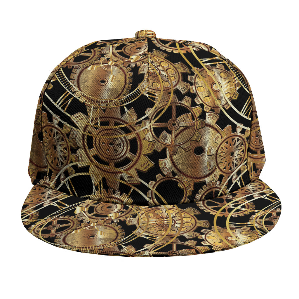 Steampunk Clock Gears Print Snapback Cap