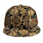 Steampunk Clock Gears Print Snapback Cap