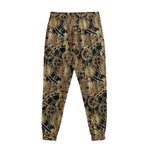 Steampunk Clock Gears Print Sweatpants