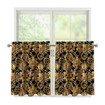 Steampunk Clock Gears Print Tier Curtains