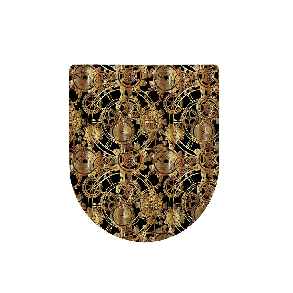 Steampunk Clock Gears Print Toilet Lid Cover