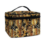 Steampunk Clock Gears Print Travel Makeup Bag