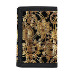 Steampunk Clock Gears Print Trifold Wallet