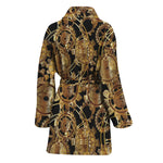 Steampunk Clock Gears Print Women's Bathrobe