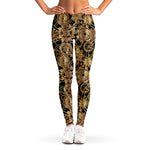Steampunk Clock Gears Print Women's Leggings