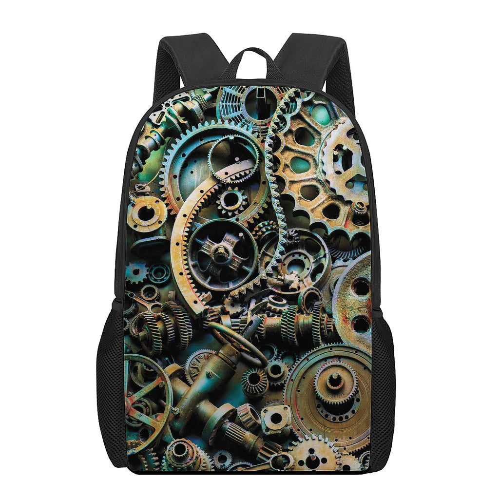 Steampunk Cogs And Gears Print 17 Inch Backpack
