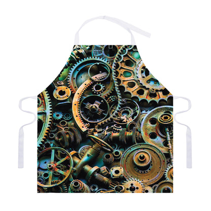Steampunk Cogs And Gears Print Adjustable Apron