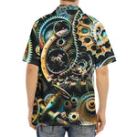 Steampunk Cogs And Gears Print Aloha Shirt