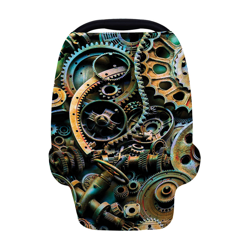 Steampunk Cogs And Gears Print Baby Seat Cover