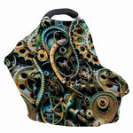 Steampunk Cogs And Gears Print Baby Seat Cover