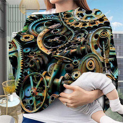 Steampunk Cogs And Gears Print Baby Seat Cover