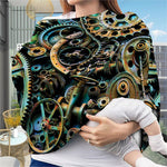 Steampunk Cogs And Gears Print Baby Seat Cover