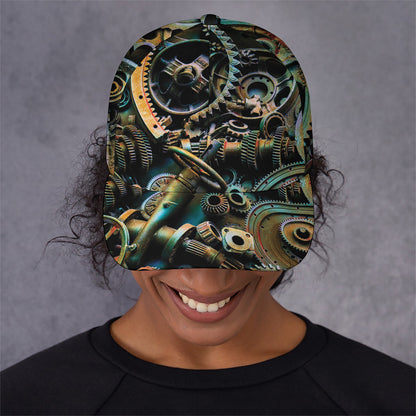 Steampunk Cogs And Gears Print Baseball Cap