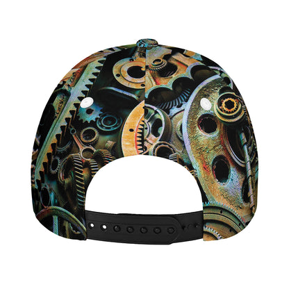 Steampunk Cogs And Gears Print Baseball Cap
