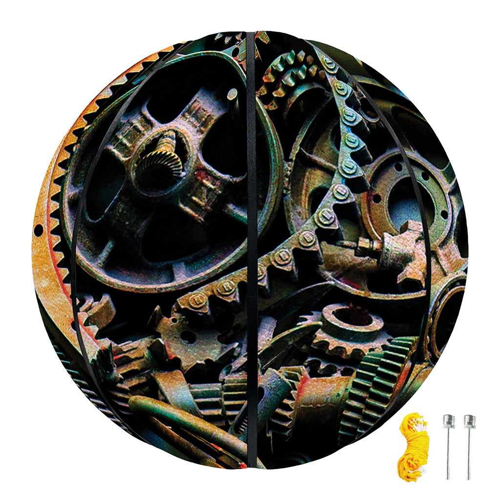 Steampunk Cogs And Gears Print Basketball