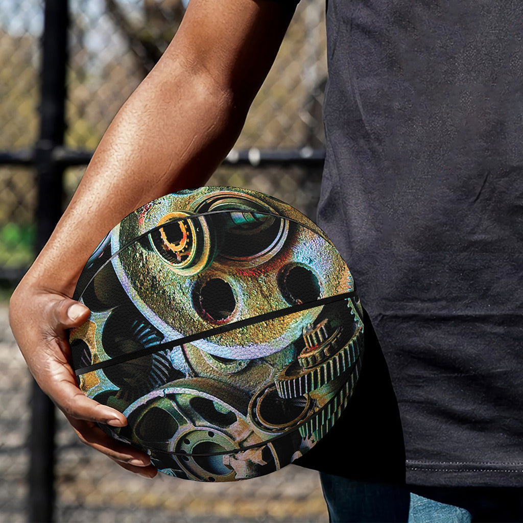 Steampunk Cogs And Gears Print Basketball