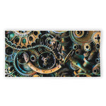 Steampunk Cogs And Gears Print Beach Towel