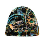 Steampunk Cogs And Gears Print Beanie