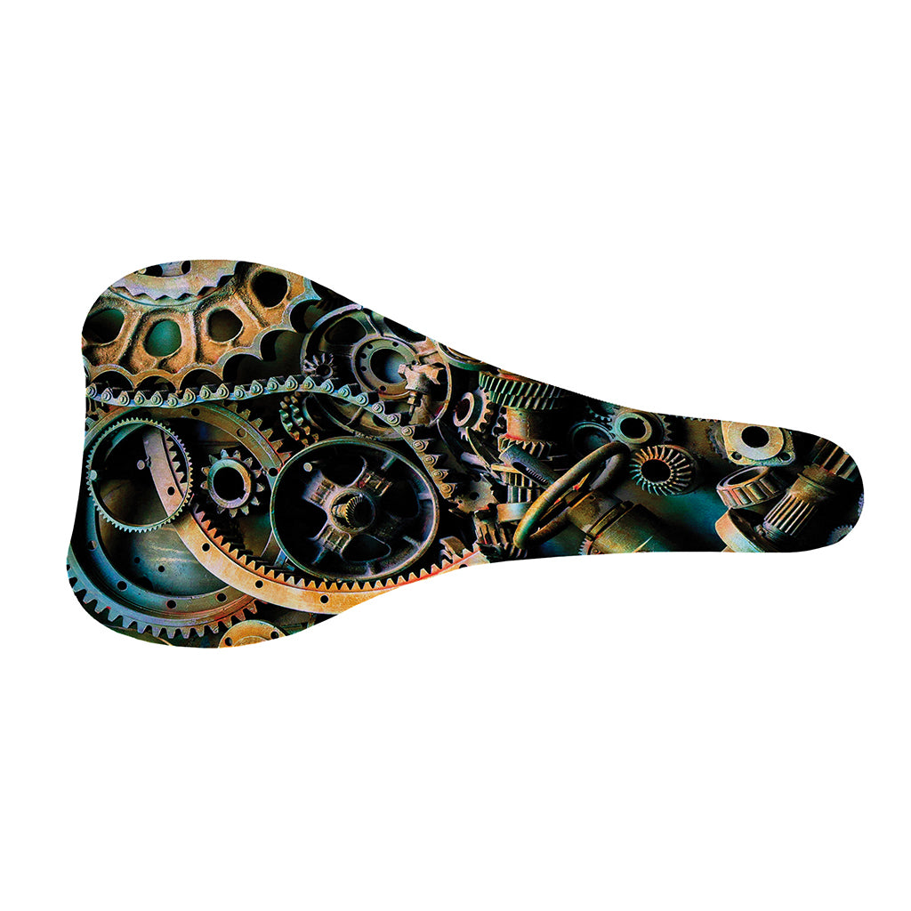 Steampunk Cogs And Gears Print Bicycle Seat Cover