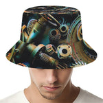 Steampunk Cogs And Gears Print Bucket Hat