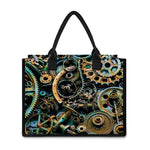 Steampunk Cogs And Gears Print Canvas Tote Bag